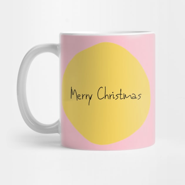 Merry Christmas - Yellow Background by Christamas Clothing